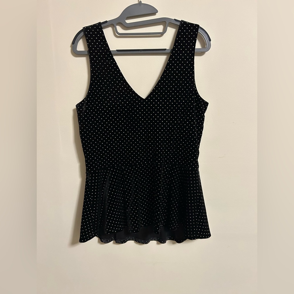 Hazel Black and Gold  Polka Dot Blouse